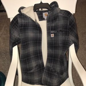 Carhartt women’s zip up fleece and wool with hood